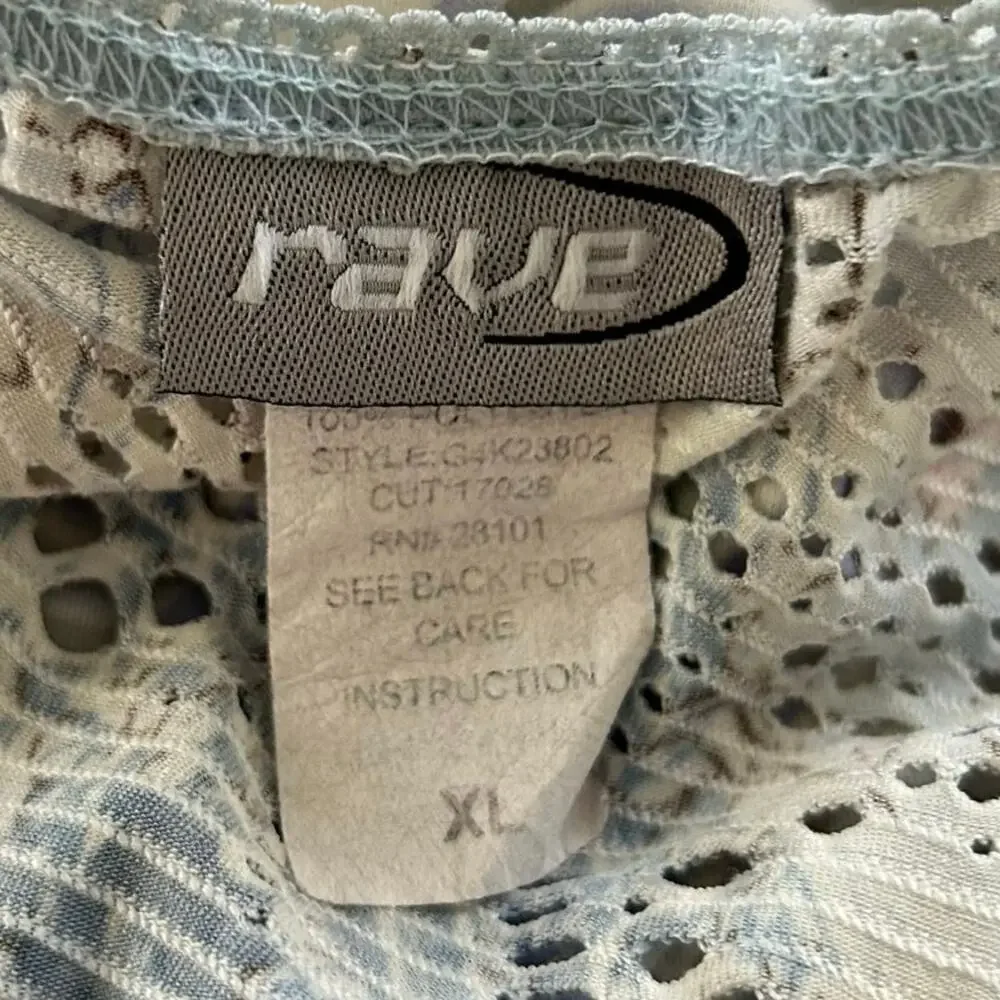 Women Vintage 1990s Milkmaid Short Sleeve Top Blue Fairy Streetwear Size Large - Picture 5 of 7